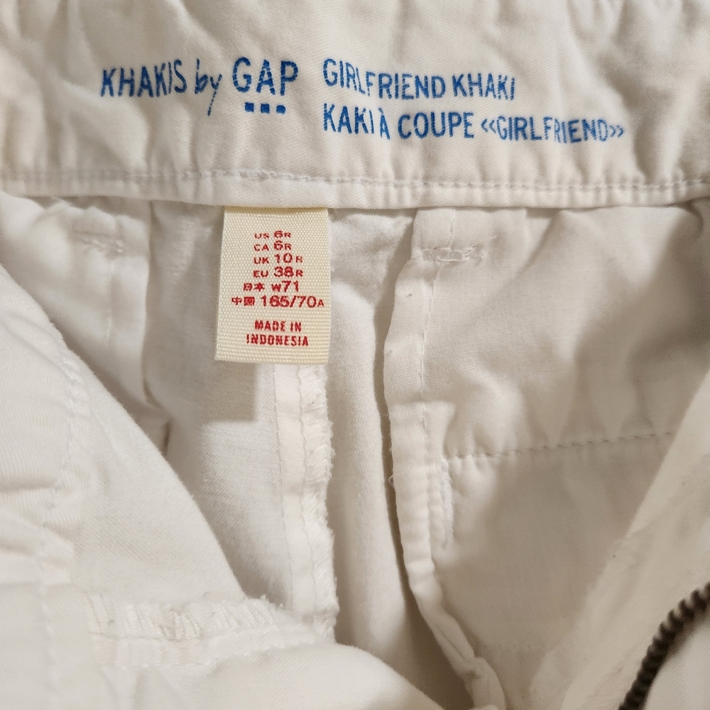 Khakis By Gap Girlfriend Chino Style Pants Size 6R Like New Y2k - Picture 3 of 9